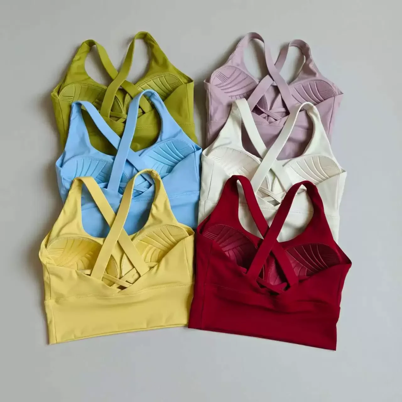 High-Intensity All-in-One Gym Sports Bras Shock-Proof Professional Huddle Running Yoga Fitness Summer Tops Cloth Breast Support