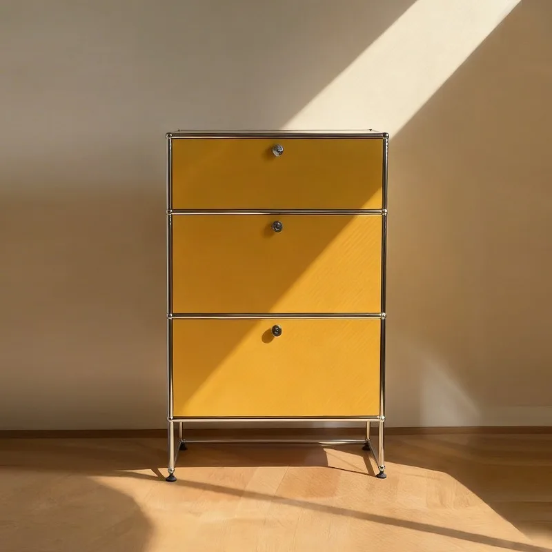 Three bucket cabinet High art living room Bedroom Bauhaus style module Storage side cabinet