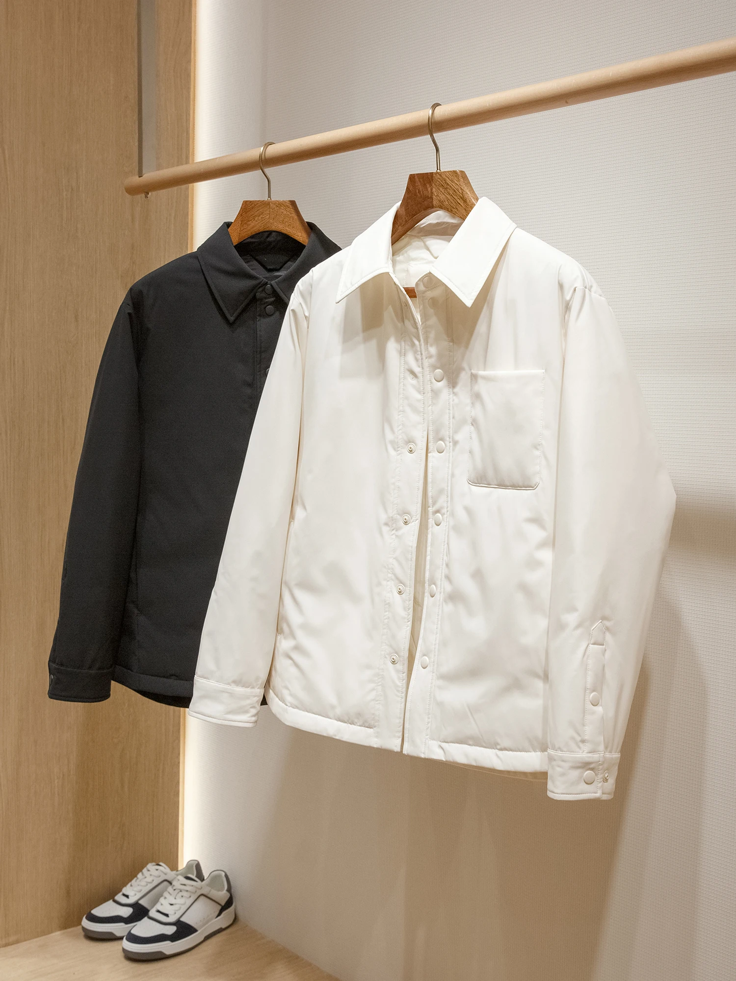 

Men's Lightweight Warm irt Sle down Jaet 90 White Goose down Filling Faionable Urban Sle Waterproof Outerwear