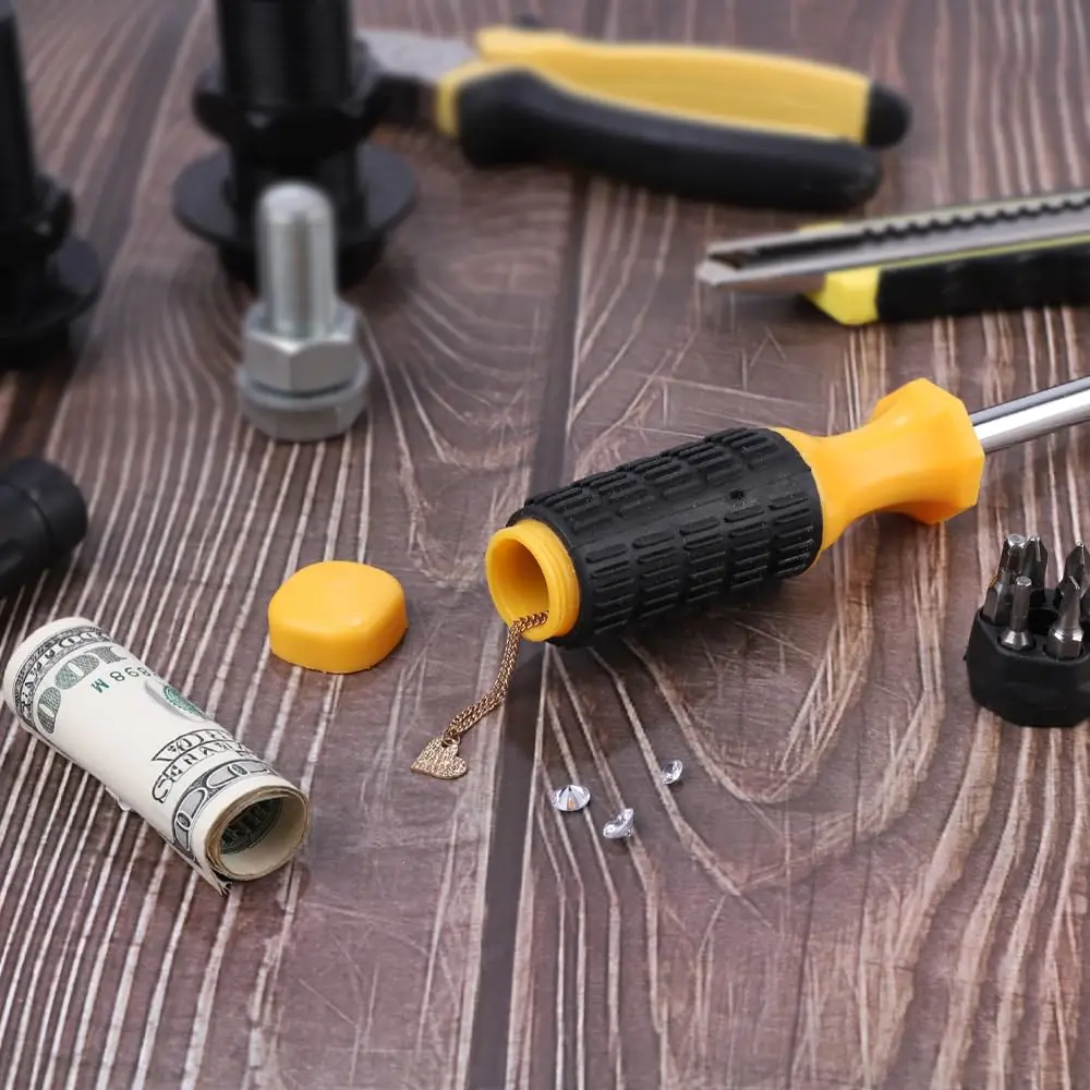 Fake Screwdriver Diversion-Hidden Diversion Safe Simple Install Magnetically Attaches For Quick Access for Hiding Storage Key