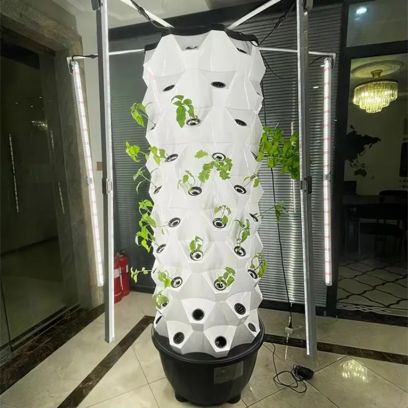 

Семейное внутреннее использование 8P10 Гидропонная вертикальная башня Гидропоника Башня со светодиодными фонарями