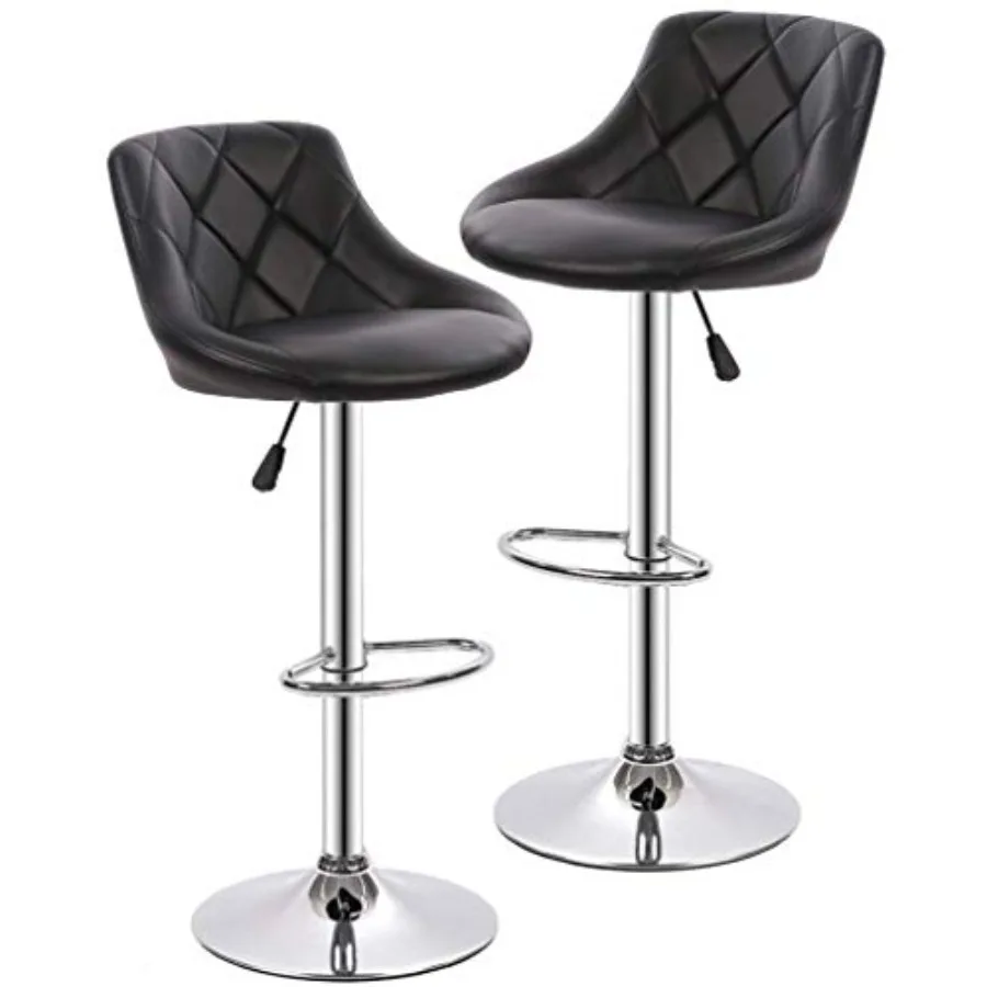 

Counter Height Bar Stools Set of 2 Bar Stools Swivel Stool Height Adjustable Bar Chairs with Back PU Leather Swivel Bar Stool K