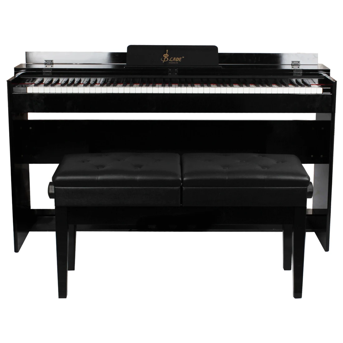 SLADE 88 Keys Upright Black Piano Professional Digital Electronic Piano Weighted with Piano Bench Keyboard Instrument