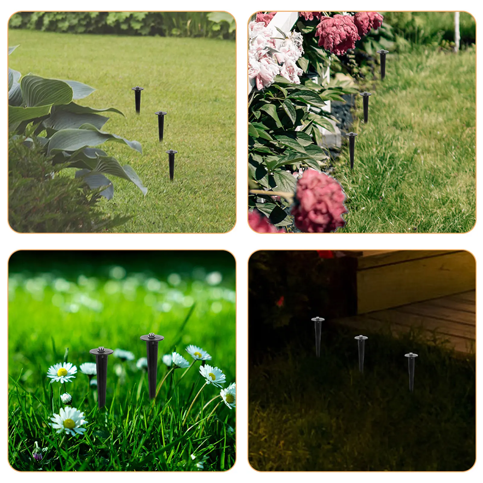 튼튼한 알루미늄 재질의 12개입 야외 정원, 잔디밭, - Outdoor Lighting Ground Fixtures 리뷰 및 가격