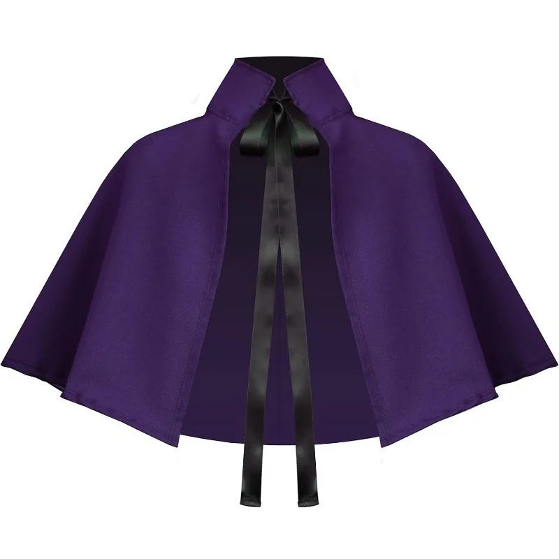 Unisex Short Thin Hooded Cape Cosplay Stage Costume Cloak for Men Women Kids Party Daily Wear 3