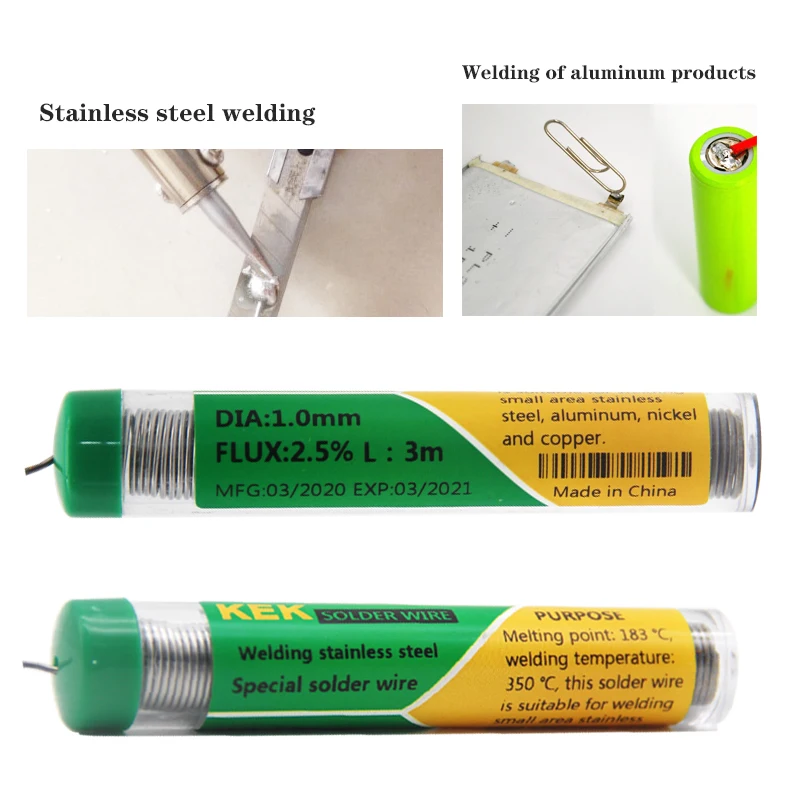 2.5% Rosin Solder Wire 1.0mm Welding Stainless Steel Welding Aluminum Nickel Products special core Solder Tin Wire
