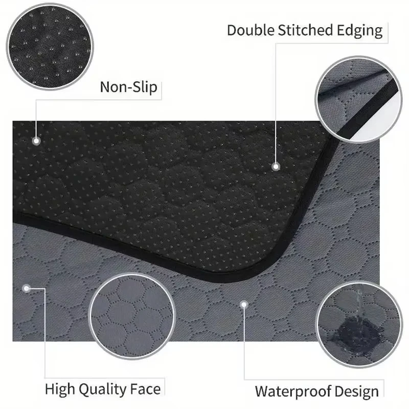 Dog Urine Pads Washable Reusable Anti Slip Pet Pee Pad Puppy Training Pad Pet Bed for Car Seat Cover Pet Supplies