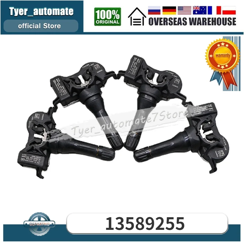 

Датчик давления в шинах TPMS 13589255, 4 шт., для Buick Verano Ats Cts Chevrolet Caprice Cruze Sonic GMC Canyon Sierra 315 МГц