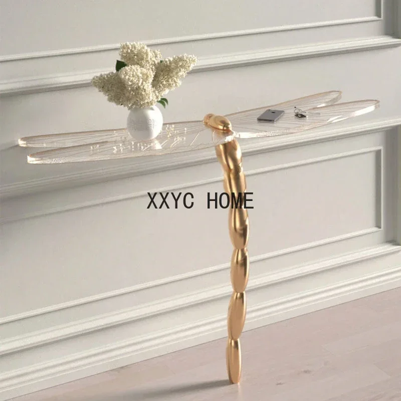 

Artistic Transparent Acrylic Console Tables Coffee Table Creative Designer Entry Strip Desk Modern Living Room