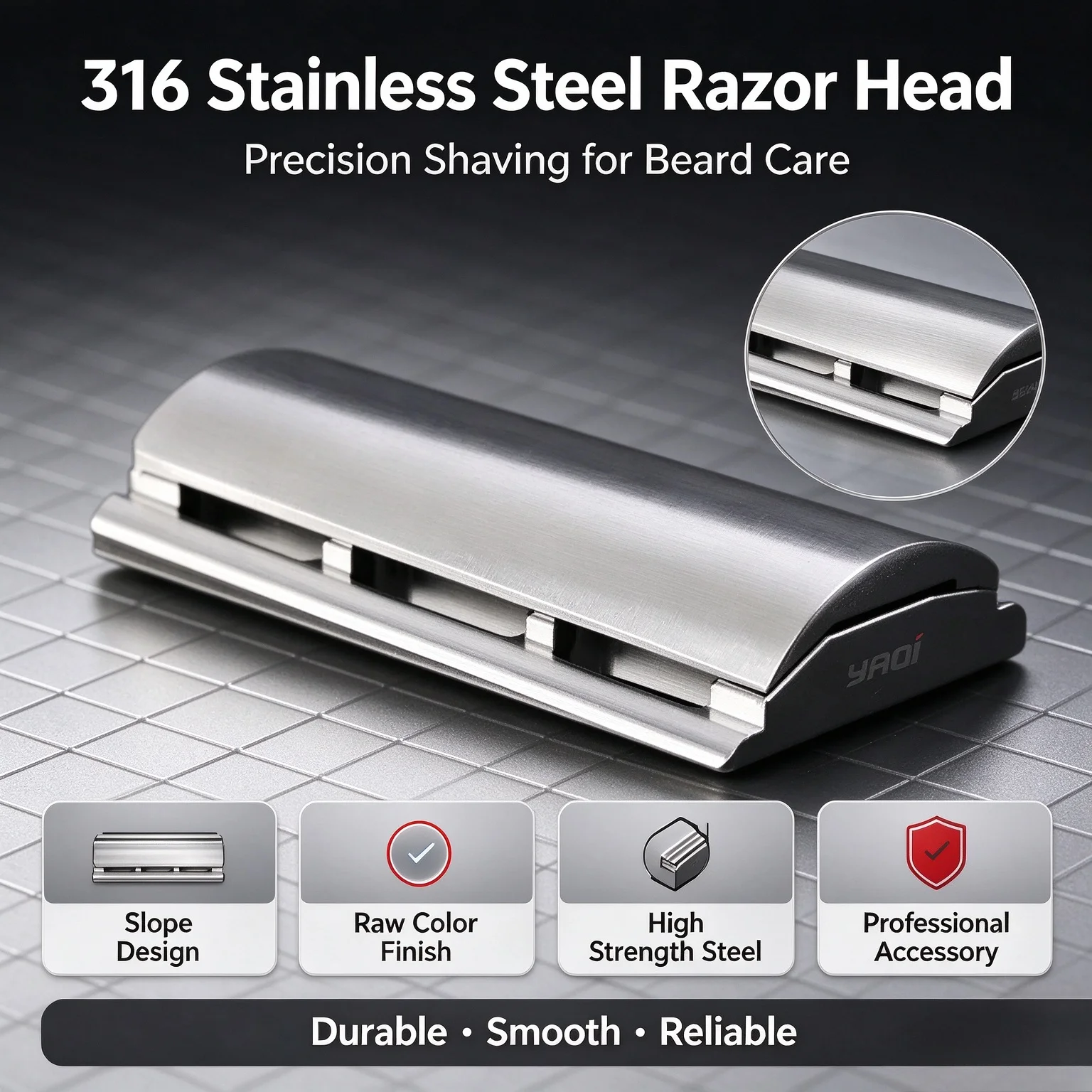 2026 Yaqi 316 Stainless Steel Safety Razor Head Professional High-Quality Shaving Accessory For Beard Care Collectibles SLOPE