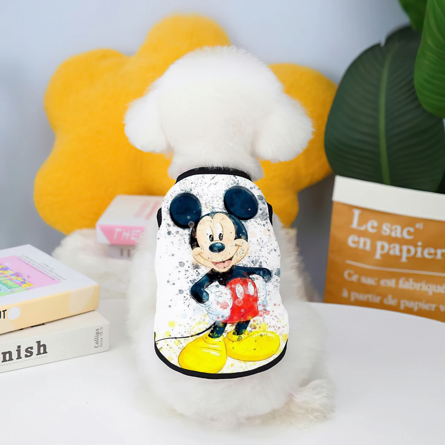 Disney Mickey Minnie Elements Puppy Summer Clothes Dog Supplies Clothes for Large Dogs Vests Chihuahua Pet Products Home Garden