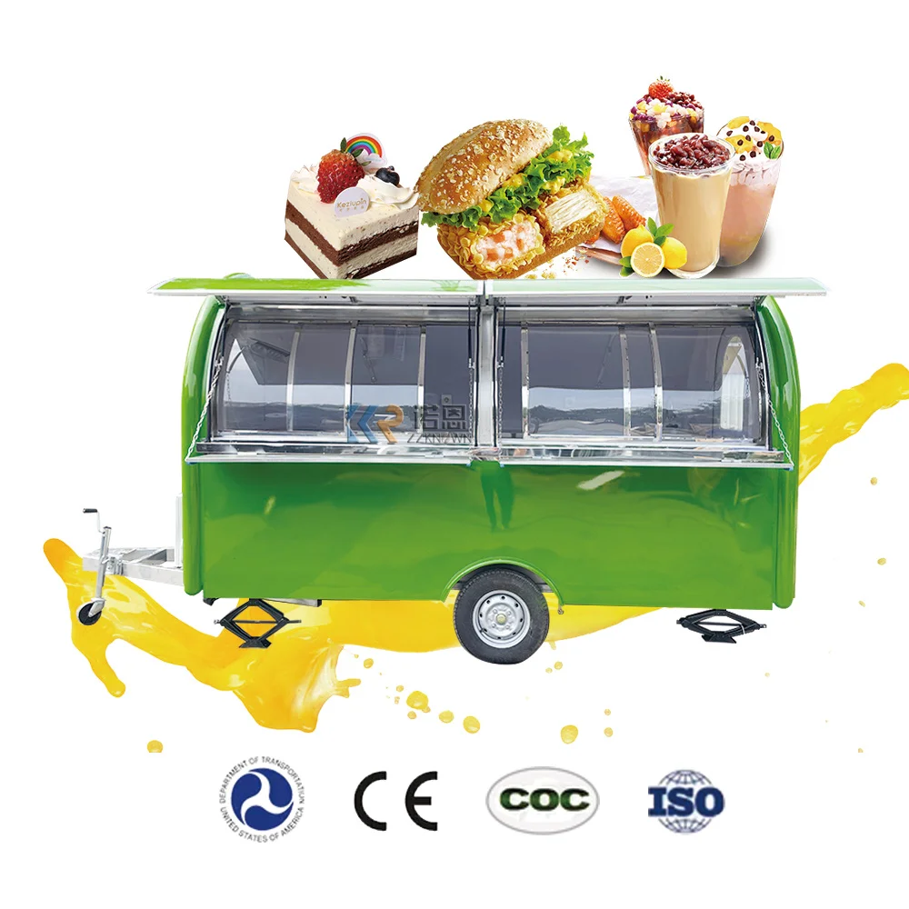 Fully Equipment Mobile Food  Cart Ice Cream Van Bubble Tea Catering Cart Customized Concession Coffee Vending Kiosk