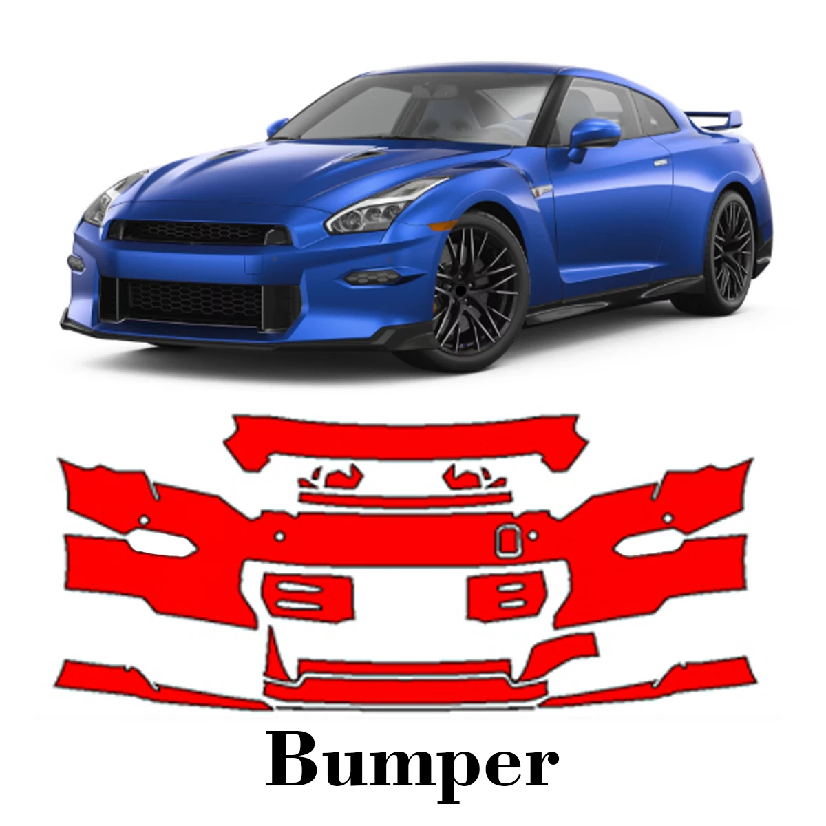 

Car Precut Paint Protection Film Front Bumper Anti-scratch Exterior TPU PPF For Nissan GTR 2024-2025