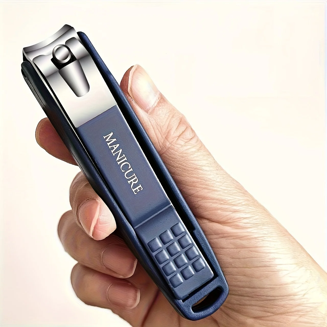 Roestvrijstalen nagelknipper manicure gereedschap grote opening nageltrimmer anti-spat ontwerp scherpe rand kerstcadeau