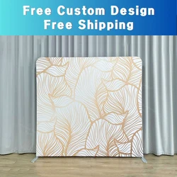 Bigfoot Backdrop for Birthday Party Decoration, Aluminum Durable Frame, Luxury Gold Leaf, Wedding Backdrops, 7.5ft, 8ft