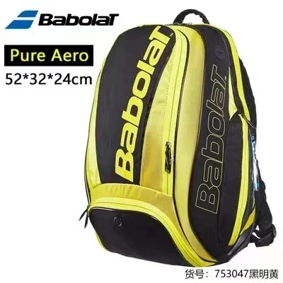 2021 Babolat White Gold WIM Tennis Backpack Men Women Durable 2-Pack PU Squash De Padel Tennis Bag Shoes Accessories Storage Bag