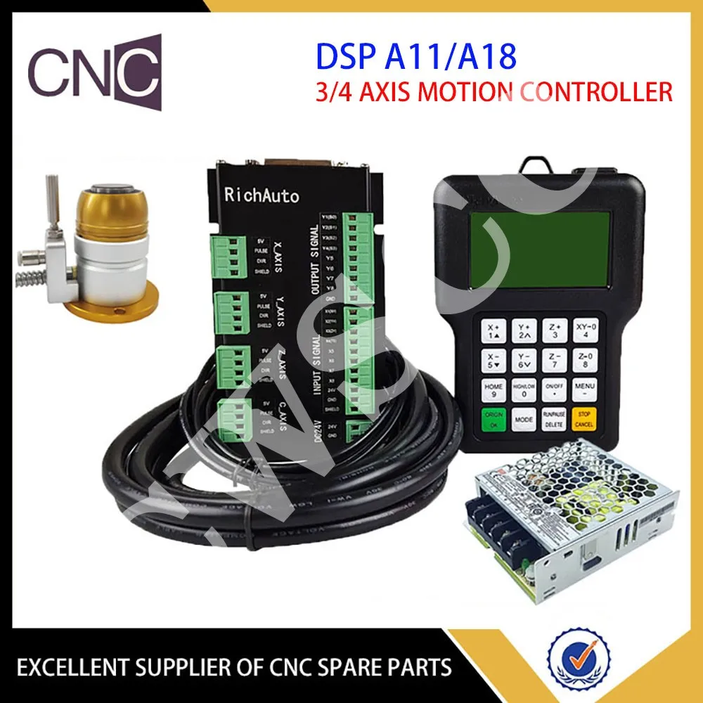 

RichAuto DSP A11 CNC controller original 3-axis 4-axis motion controller A11E English version is suitable for CNC router machine