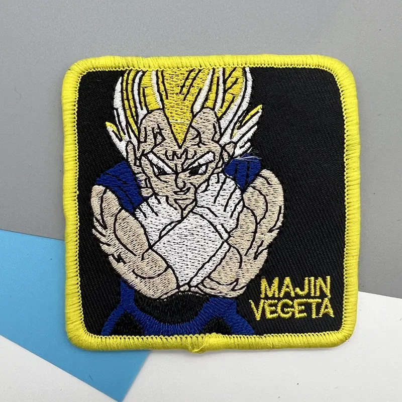 Mixed 15pcs Japanese anime Son-Goku Cloth Patch Sew on Embroidery Patches Applique Iron on Clothing Cartoon DIY Garment Decor