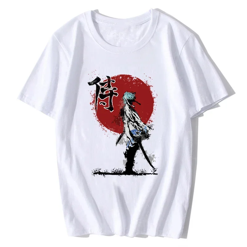 Samurai Descendant Sakata Gintoki GINTAMA Funny Anime t-shirt Cotton T Shirt Men Casual Tshirt Unisex Manga Streetwear