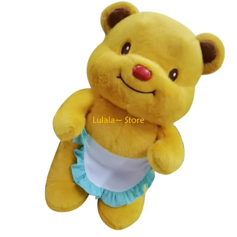 Y4QA piękny niedźwiedź figurka zabawka pluszaki przytulanie lalki prezenty na przyjęcie bociankowe niedźwiedź zmywalna lalka dla