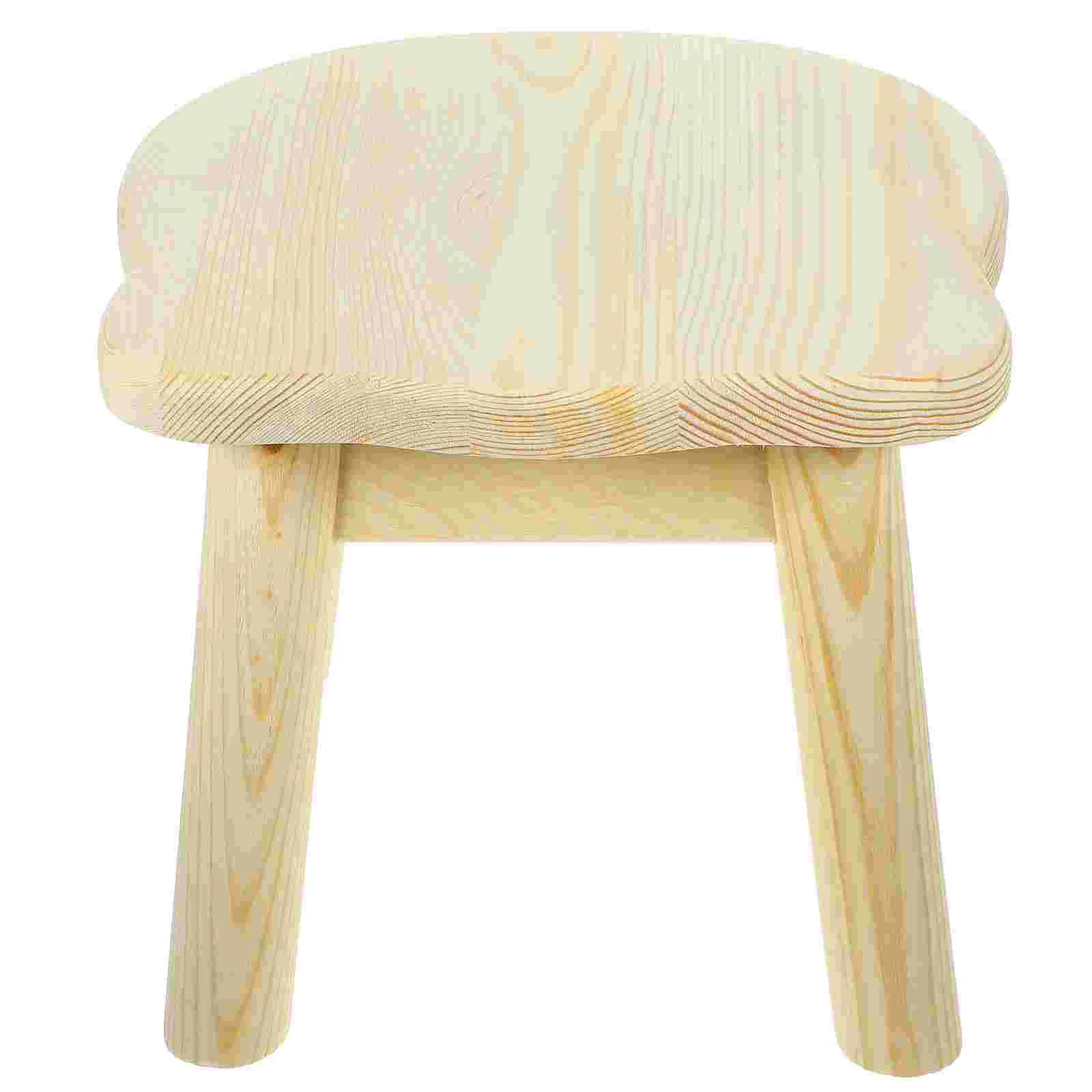 Taburete de madera para niños pequeños, taburete pequeño para sentarse, escalonado para el aula, redondo para exteriores