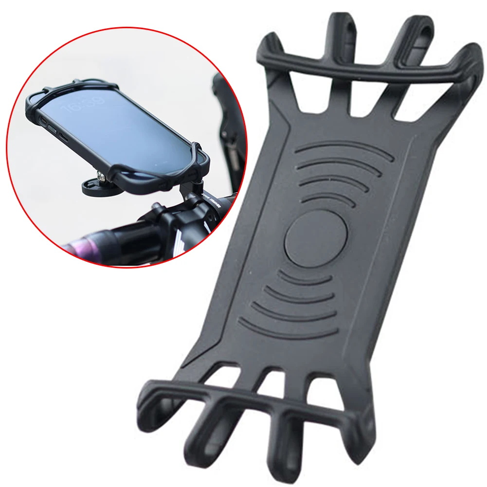 MTB Phone Stand with Silicone Strap High Elasticity Motorcycle Phone Stand Bike Stopwatch Holder for Garmin Stopwatch Interface