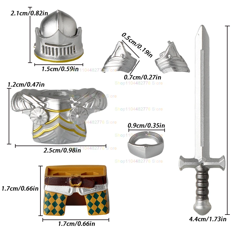 

HOT Middle Ages White Knights War Horse Accessorioes Mounts Building Blocks mini Action Figures Bricks Dolls Toys Kids Gifts