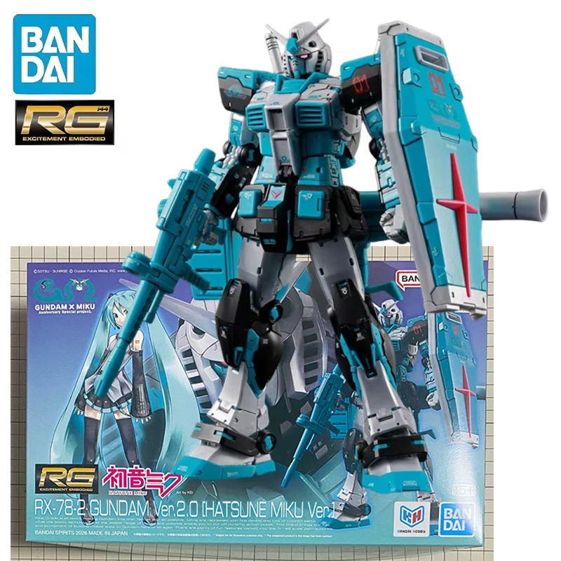 

IN STOCK BANDAI PB LIMITED RG 1/144 RX-78-2 GUNDAM Ver.2.0 [Hatsune Miku Ver.] Anime Action Figures Assembly Model Toy