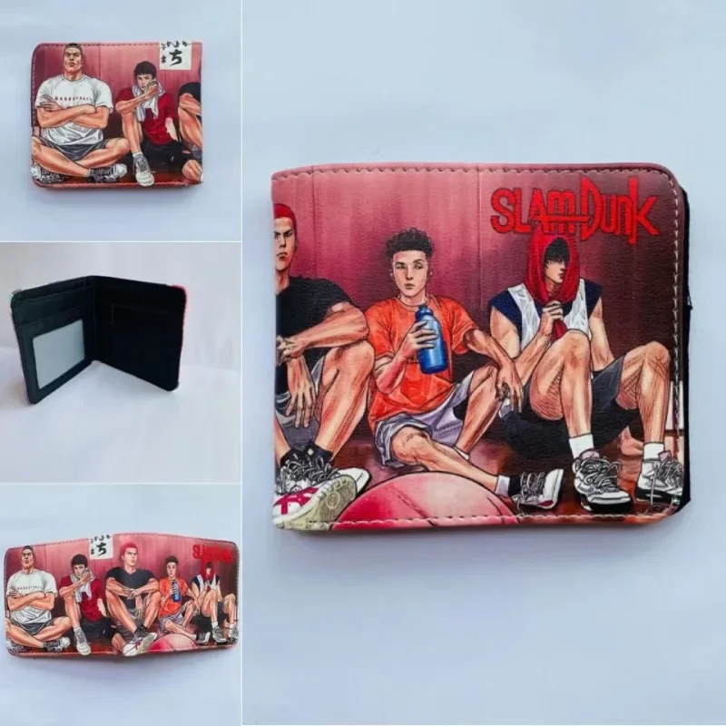 Anime SLAM DUNK Sakuragi Hanamichi Kaede Rukawa Portable Short Wallet Stylish and Simple Purse Cute Things for Girls and Boys