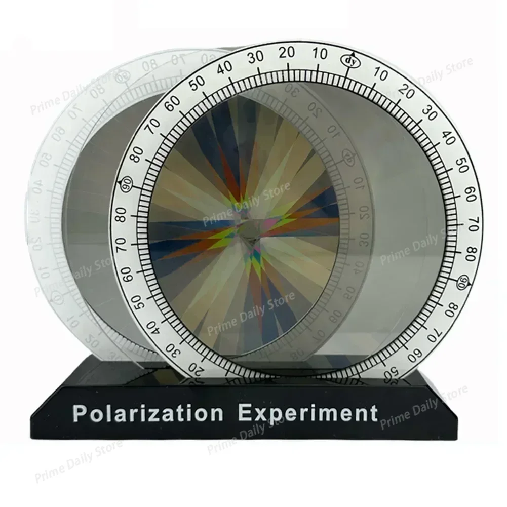 Polarizer Light Polarization Demonstrator, Physics Optics Experiment Teaching Instrument, Color and Black‑White