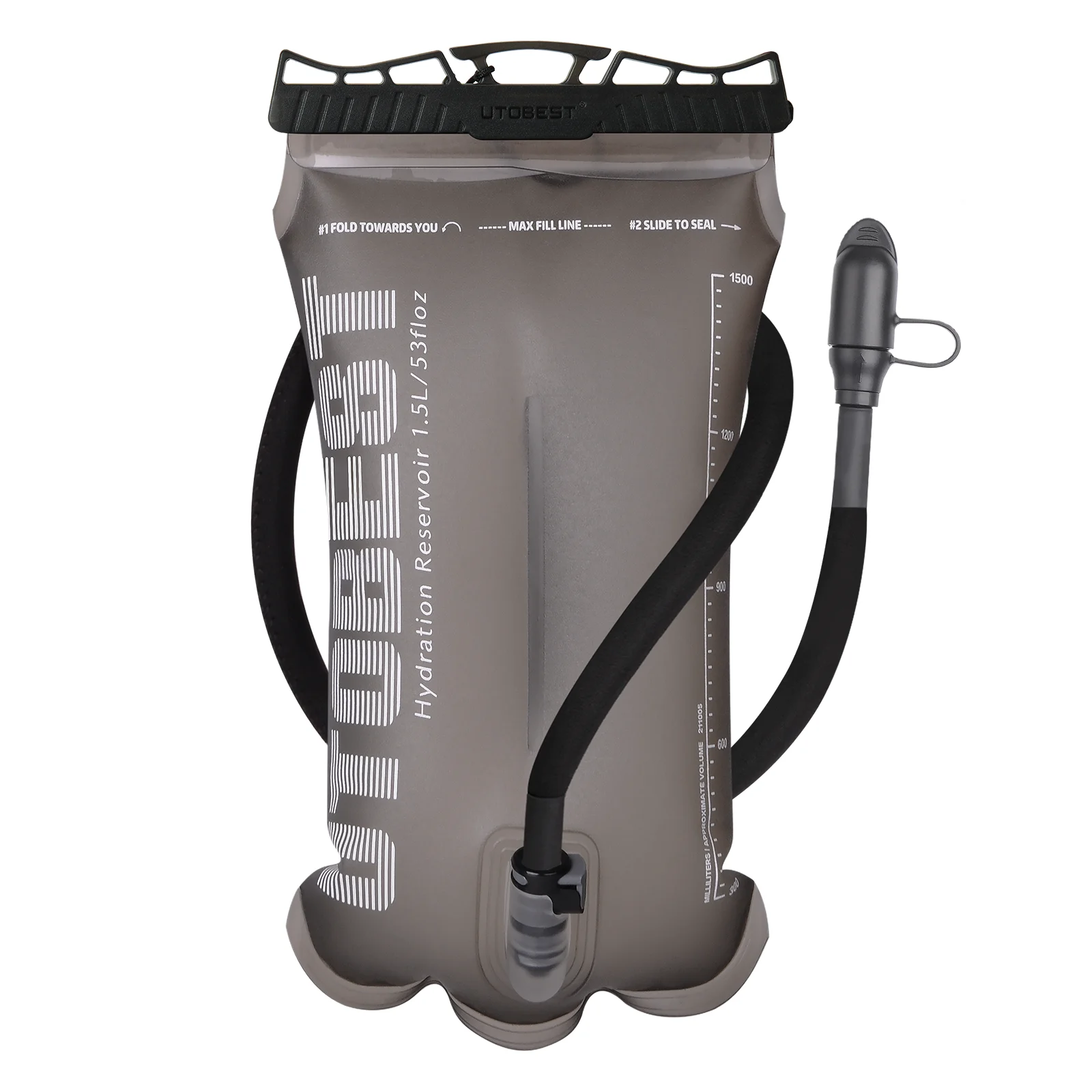 UTOBEST 1,5 l/2 l/3 l Wasserblase Trinkrucksack Reservoir TPU Wasseraufbewahrungstasche für Camping, Radfahren, Laufen, Wandern