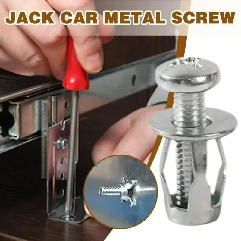 4/80x Expansion Screw Jack Nuts M4 M5 M6 Rustproof Petal Nuts Corrosion-Resistant Fasteners for Hollow Wall Iron Skin Supplies