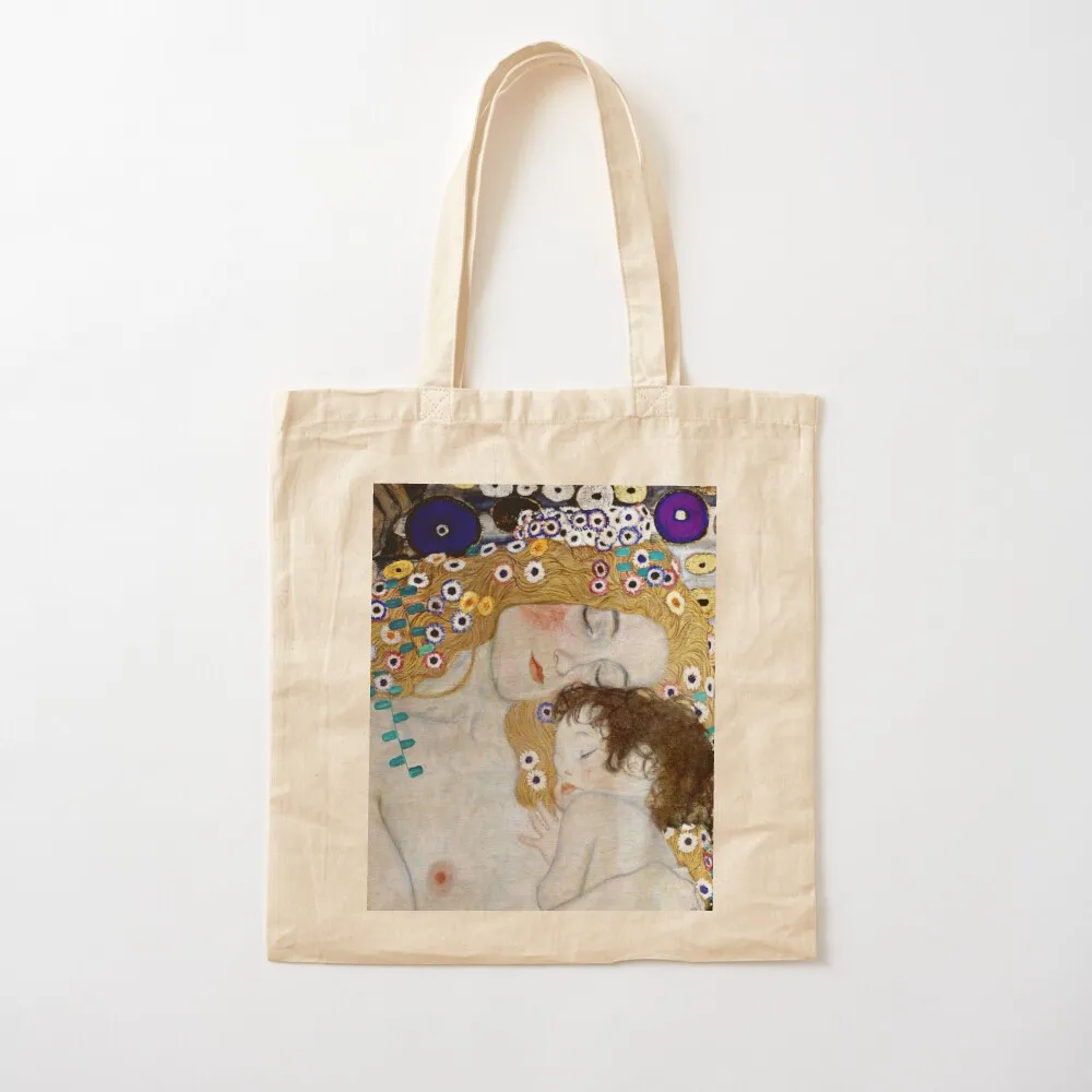 Gustav klimt Le tre età (detail) - Mother and Child Tote Bag cute pouch bag reusable shopping bags Canvas Tote Bag