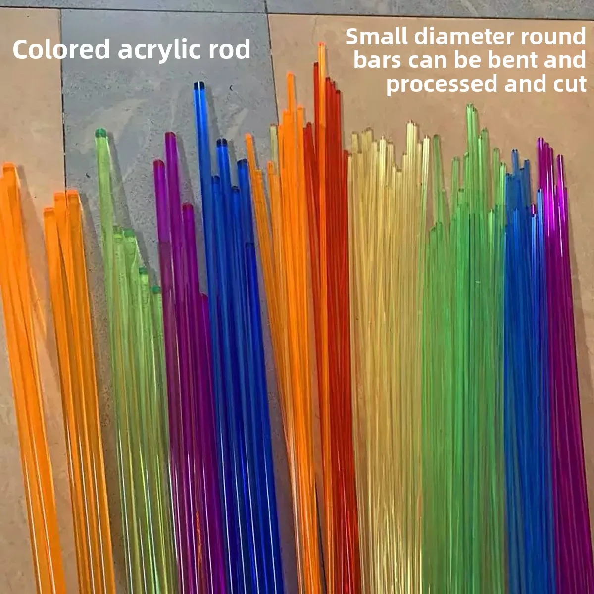3mm Lollipop Sticks Multicolor Acrylic Rods Plexiglass Lucite Bar For Flagpole Cake Toppers DIY Model Crafts