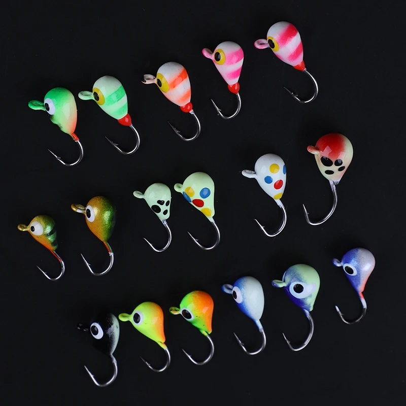 

10pcs 2.6g Tungsten Ice Fishing Lure Metal Jig Head Multicolor Ice Fishing Bait