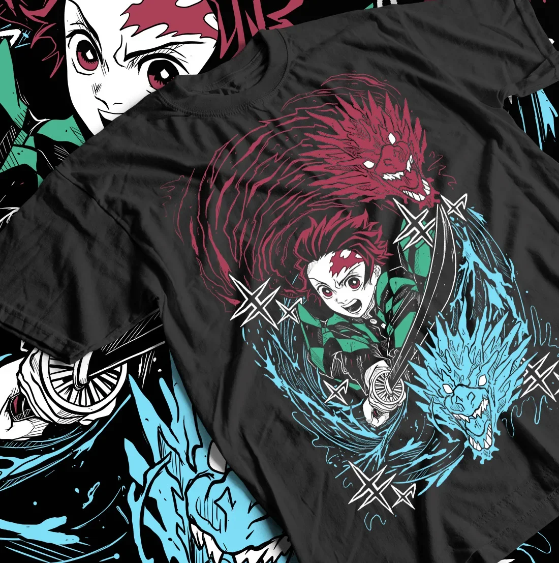 

Kimetsu No Yaiba Anime Manga Nezuko Shirt Tanjiro Demon Slayer T-shirt All Sizes