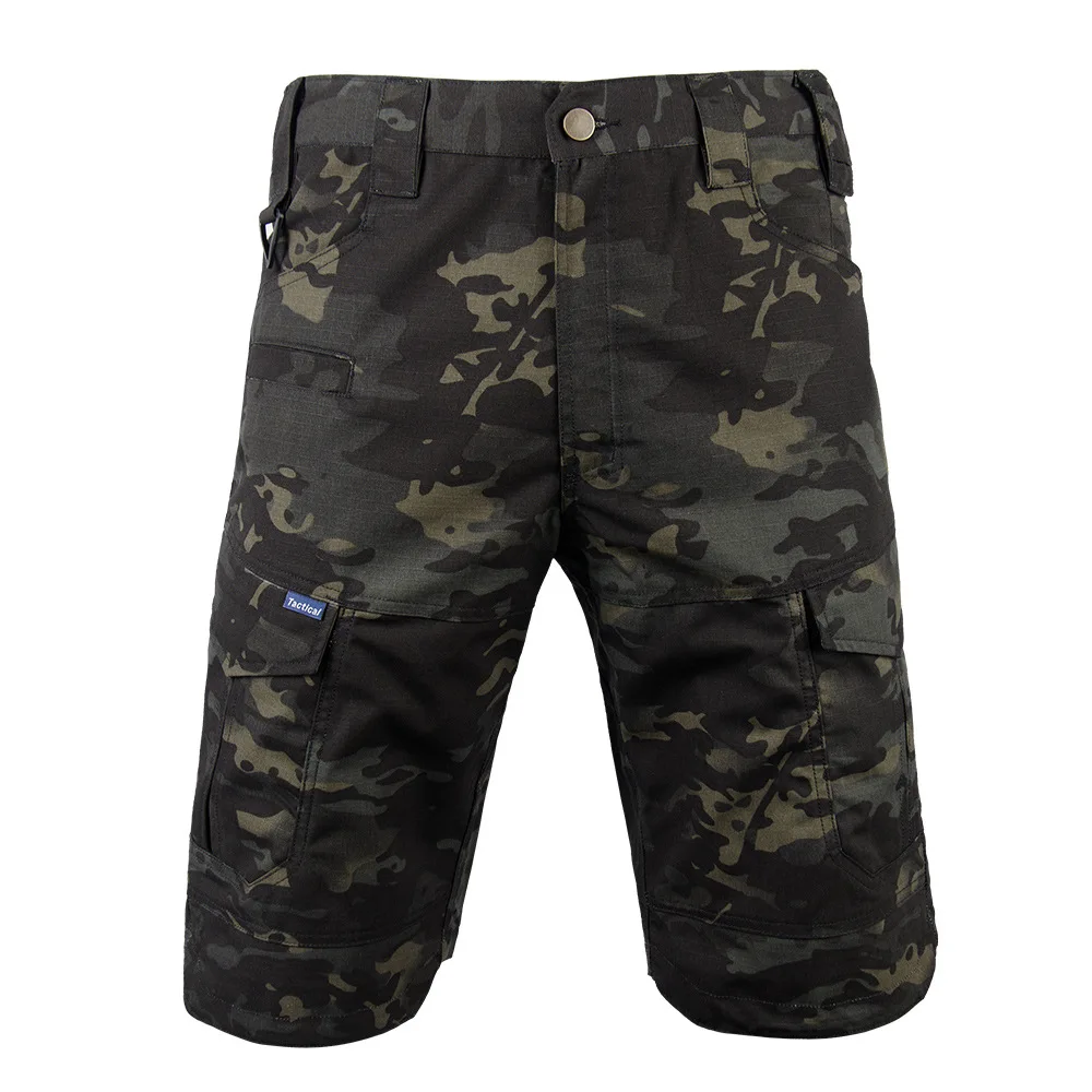 Summer Multi Pocket Tactical Shorts Camouflage Cargo Pants Outdoor Wear-resistant Waterproof Hiking Cycling Sports Fifth Pants