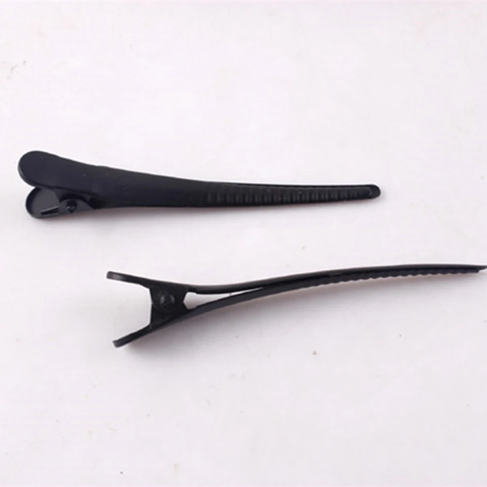 

12pcs Duckbill Hair Barrettes Women Girls Frosty Black Clip Strong Grip Stylish Hairpins For All Hair Types Simple Design