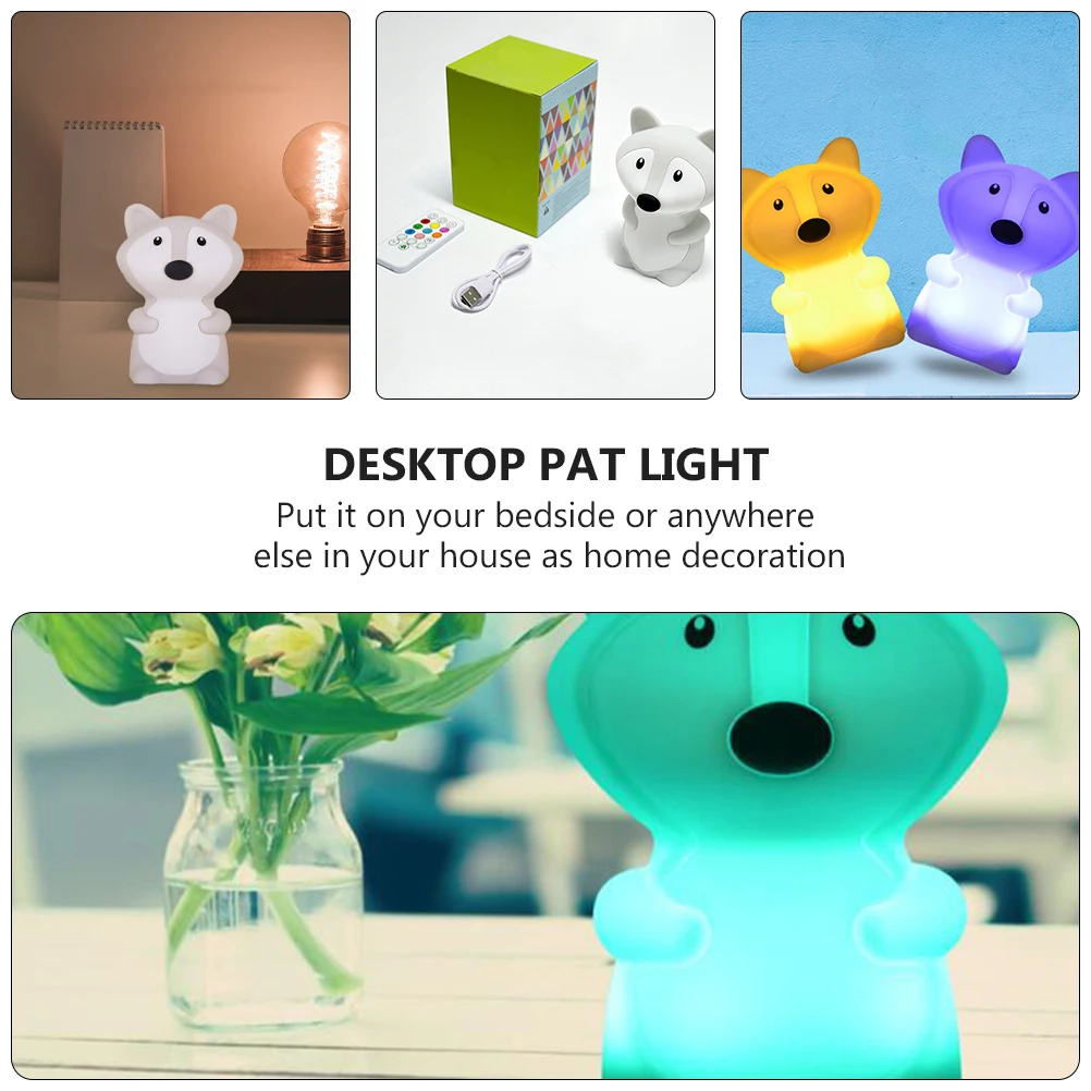 

Color Changing Silicone Night Light Adorable Shape Table Lamp for Bedroom Kid Room Living Room Reading No