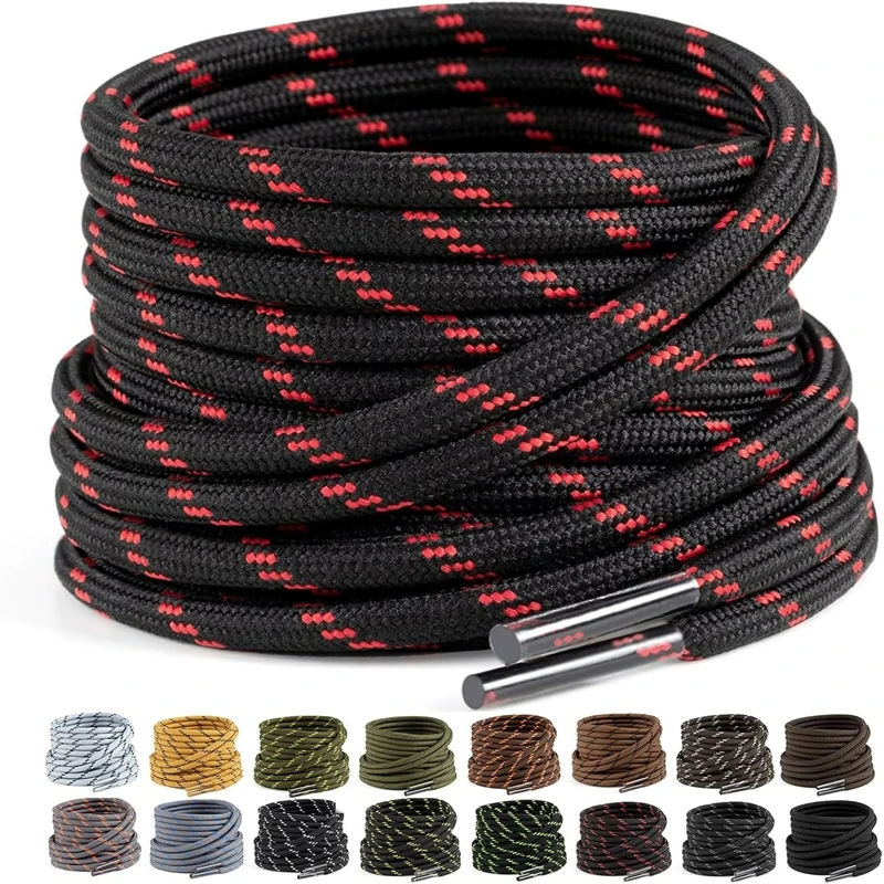2 Paia NUOVE di Lacci Rotondi da 4,5 mm di Diametro per Scarpe da Trekking Tedesche, Lacci Resistenti per Stivali da Lavoro per Uomini e Donne