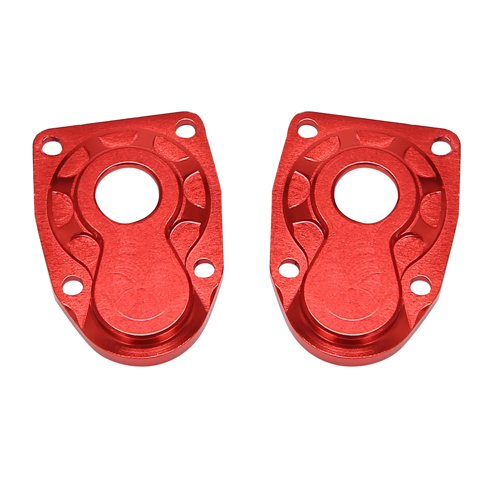 2 Pcs CNC Metal Rear Steering Cup Aluminum Alloy Rock Crawler Toys Parts for 1/10 RC Car Axial Capra SCX10III Red