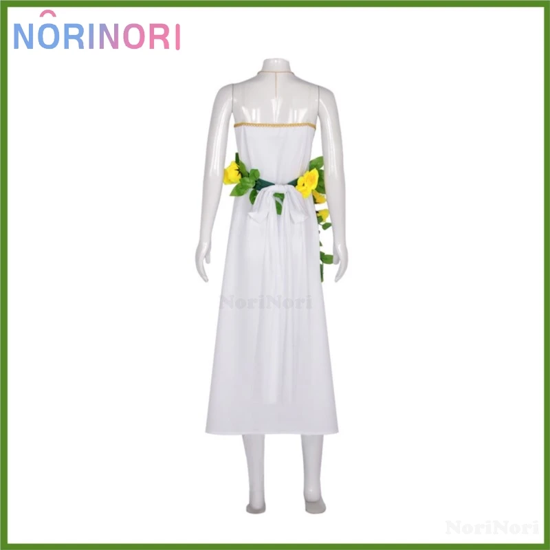 Anime Game FF Final Nette VII ahiith Gainsborough Cosplay Costume avec perruque pour femme, robe de Rhahiith, robe blanche trempée, carnaval