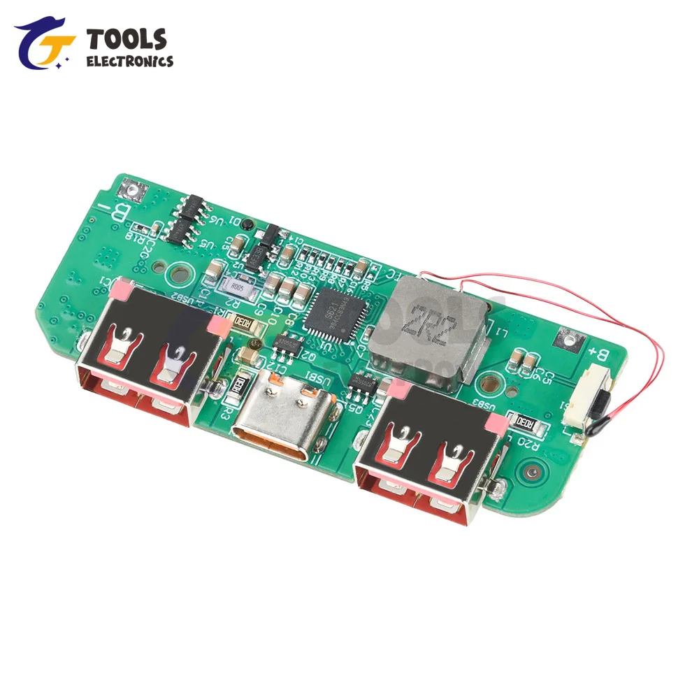22.5W Fast Charging Power Bank Motherboard with TFT Color Digital Display for Ternary Lithium Battery PD QC Quick Charge Module