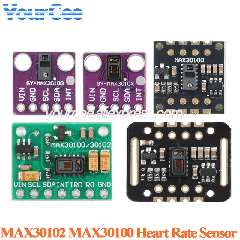 10 Stück/1 Stück MAX30102 MAX30100 Herzfrequenz-Sensormodul, extrem stromsparend, Pulserkennung, Herzschlag, Blutsauerstoffkonzentration, Board