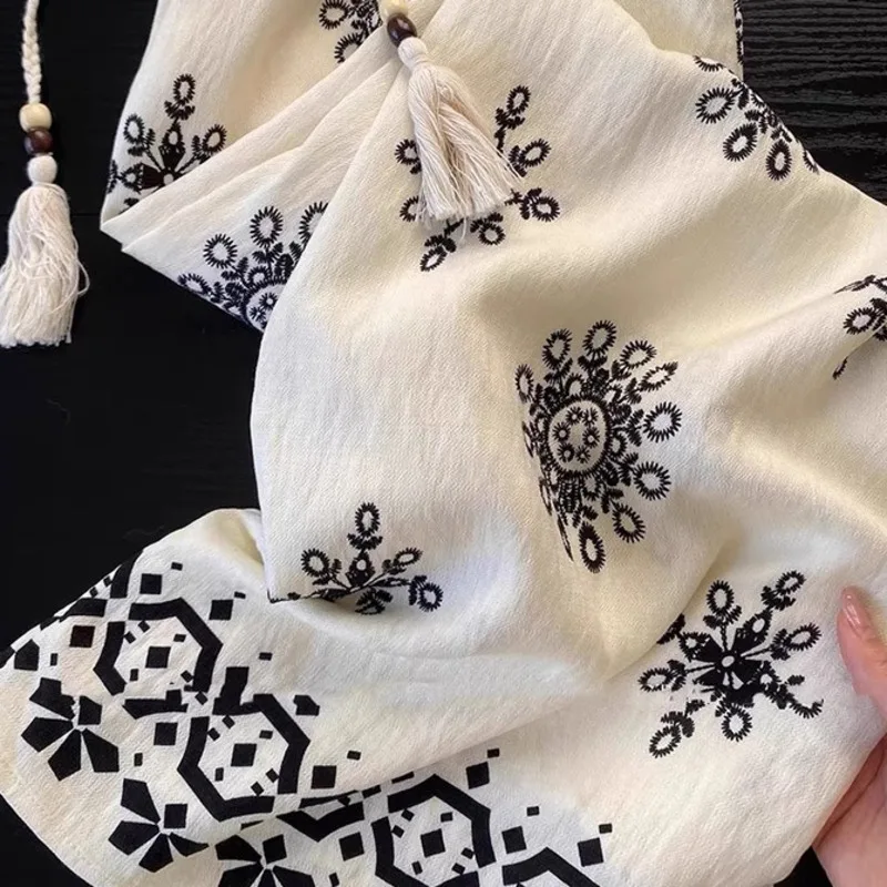 HKSH Autunno Nuove Donne Marea Chic Pantaloni a Gamba Larga Stampato Coulisse Dimagrante Dritto Vintage Vacanza Stile Casual Alla Moda HK9007