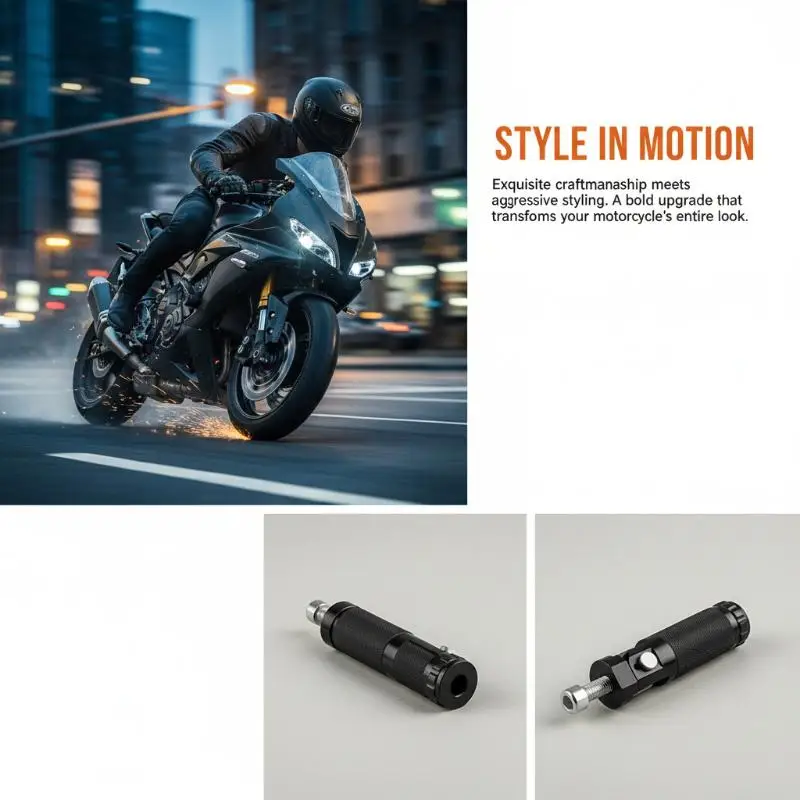 

Folding Pedal Universal Circular For Motorcycle Modification Accessories Slip Resistant Design Comfortable Long Rides