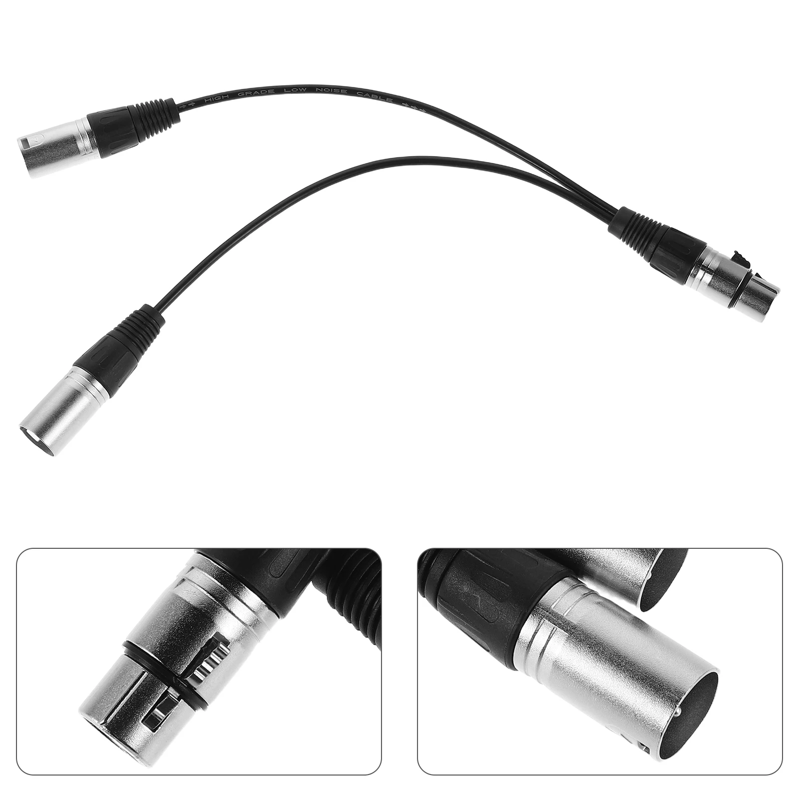 

30Cm Female To Dual Male Microphone Balanced Audio Cord With 3-Pin Connector Universal Adapter For Audio Video Equipment Xlr