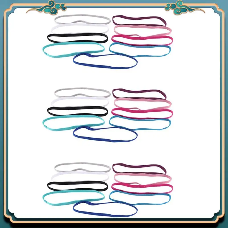 

ABMV-27 Pieces Thick Non-Slip Elastic Sport Headbands Hair Headbands,Exercise Hair And Sweatbands For Women Men Multicolor