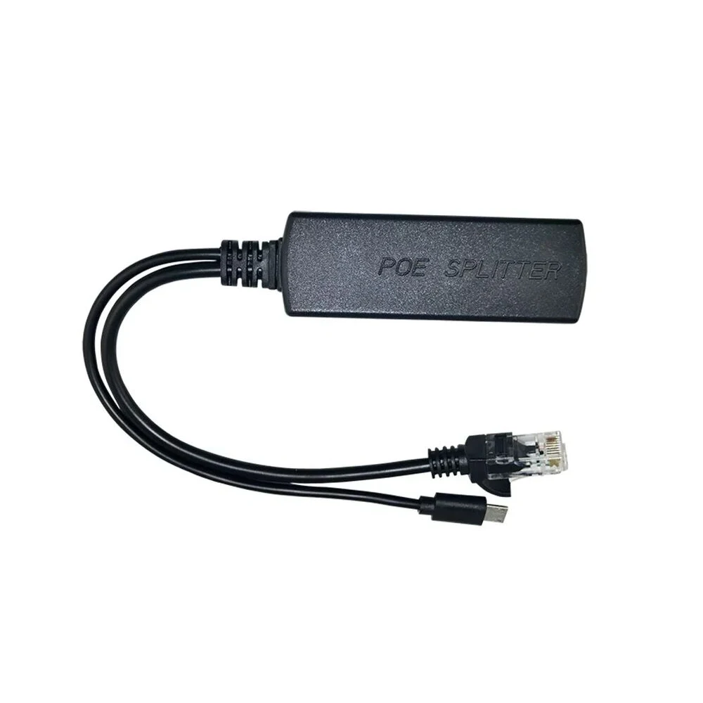 ESCAM 2.5KV Anti-interference Power Over Ethernet 48V To 5V 2.4A 12W Active POE Splitter Micro USB Plug for Raspberry Pi CCTV