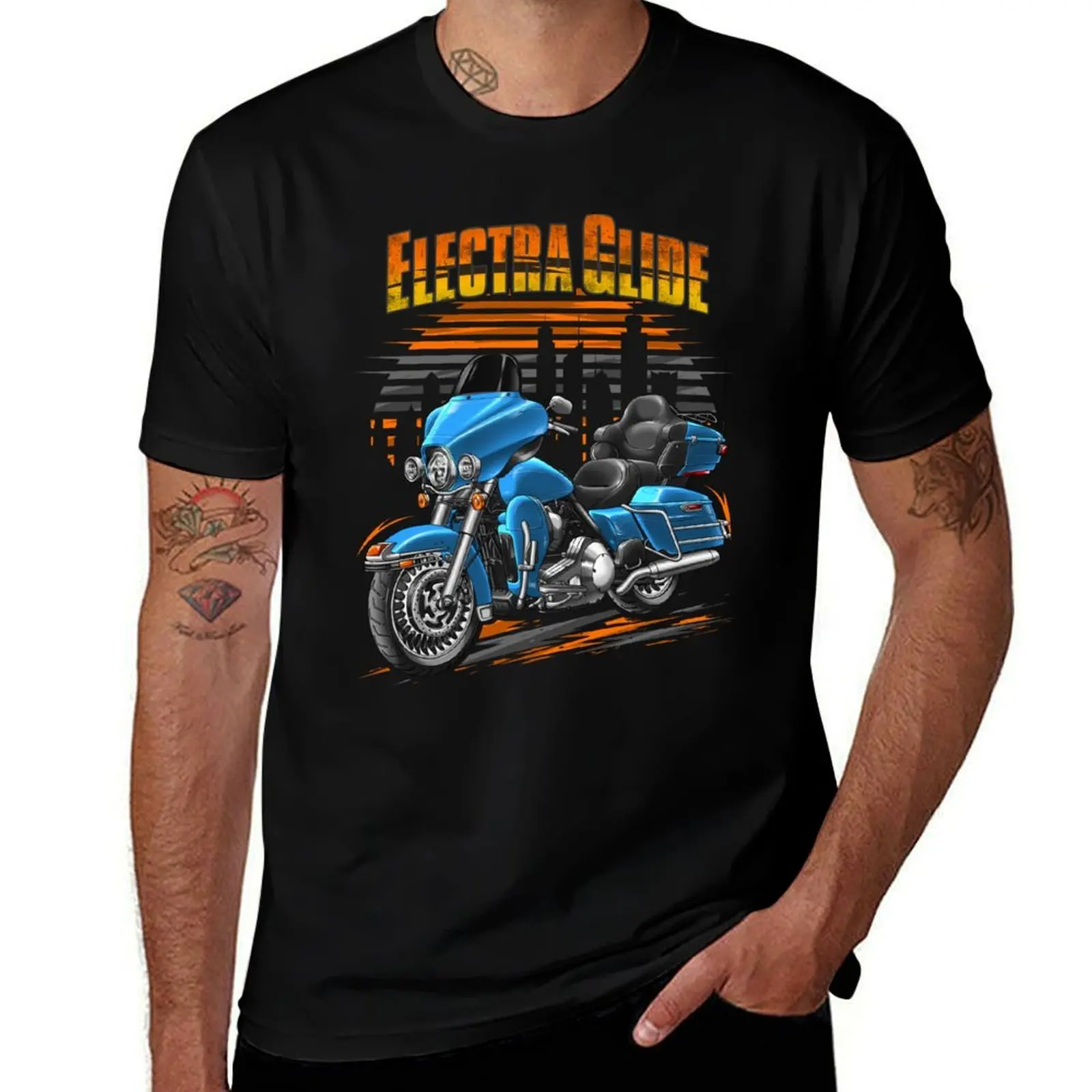 

Motorcycle Electra Glide Ultra Classic FLHTCU & FLHTCUI 2011 (Cool Blue Pearl) for Motorcycle Riders T-Shirt